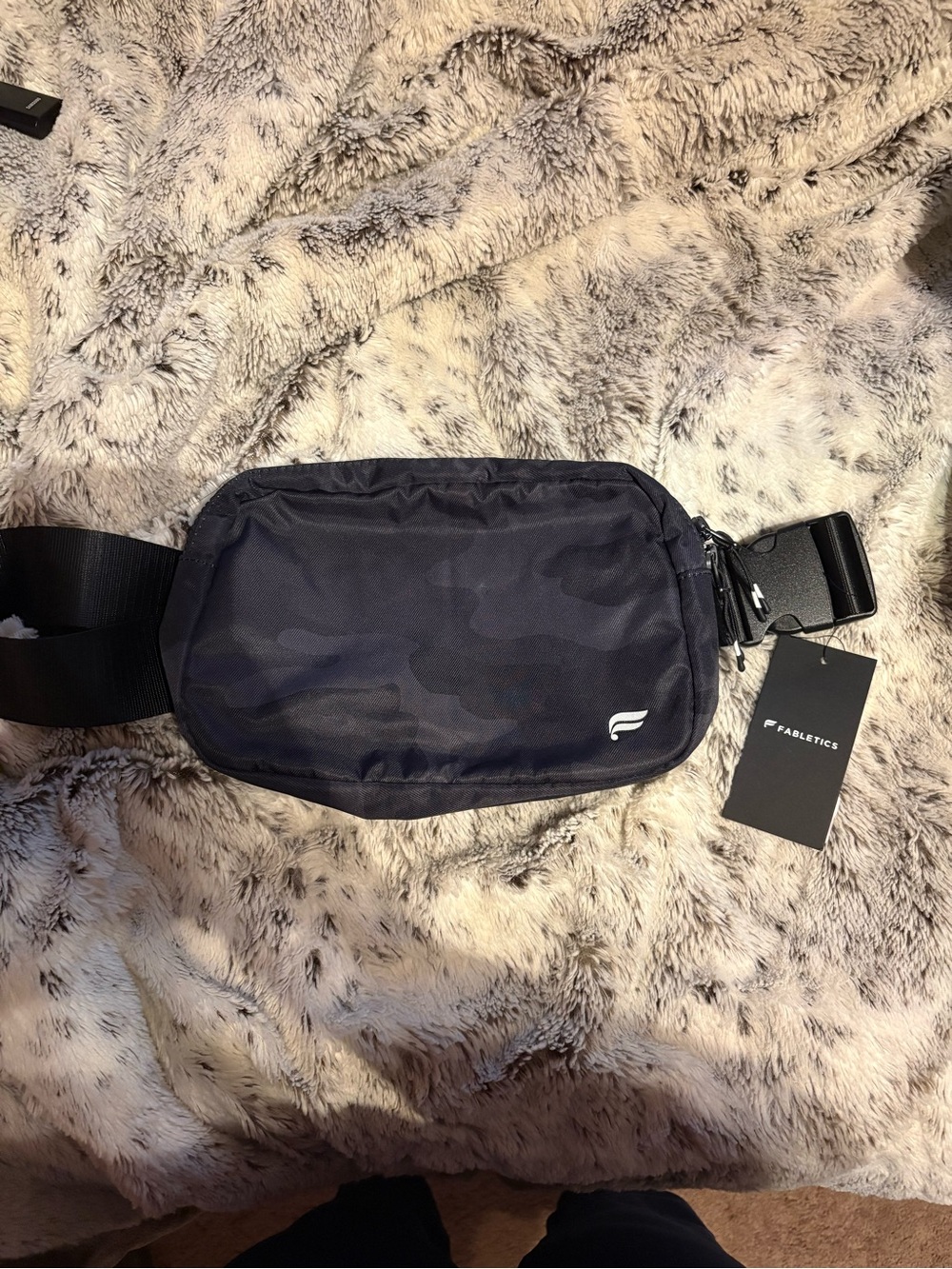 Fabletics Black Camo Belt Bag